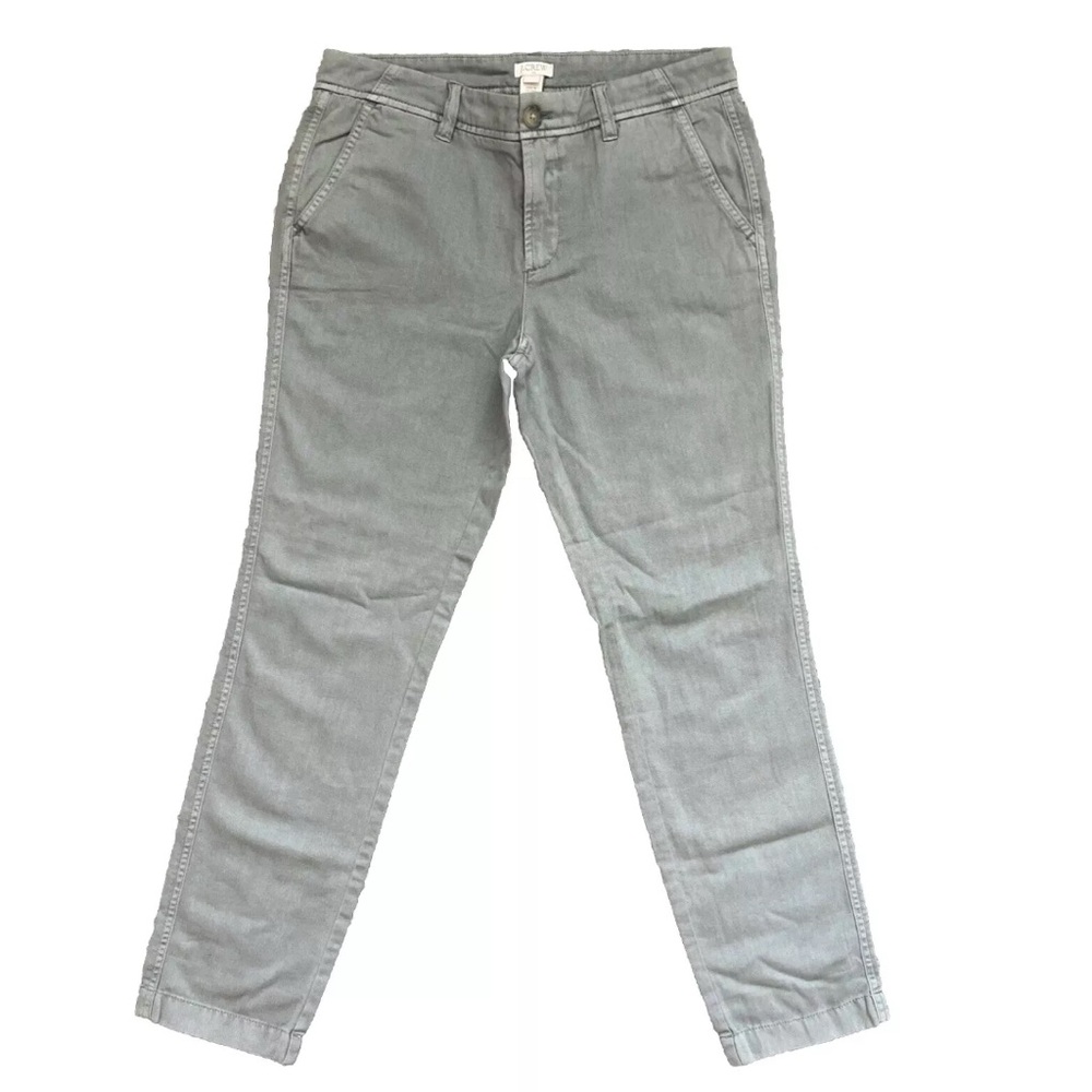 J.Crew Women's Frankie Sage Green Chino Pants Size 0 Casual Cotton Pants